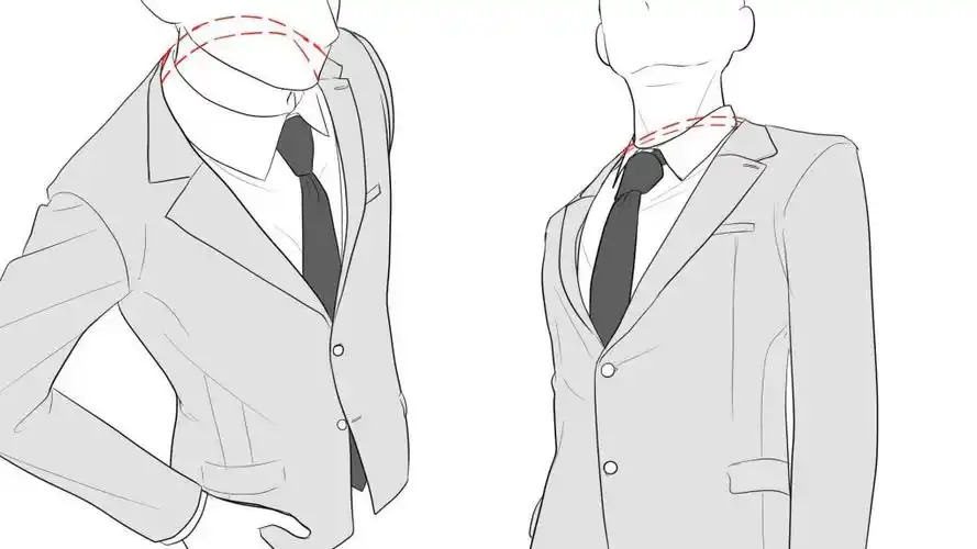 衣领怎么画教你西装衬衫衣领的画法教程