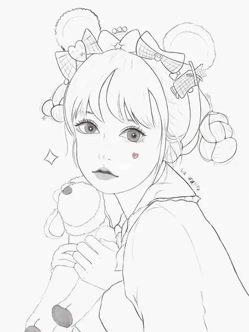 画个可爱的小女孩