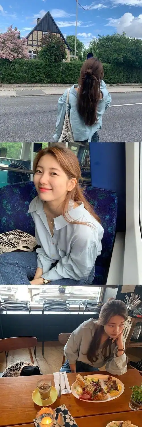 裴秀智北欧旅行照 随性欢脱的元气小仙女!