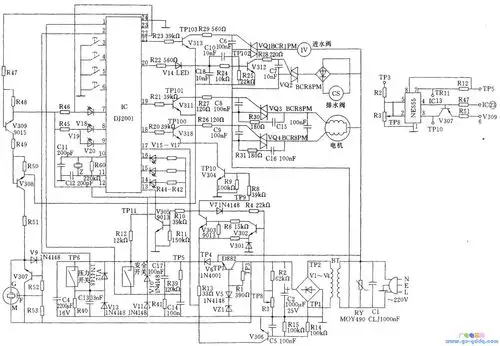 海棠xqb42-1全自动洗衣机电路
