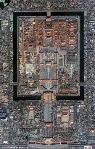 北京故宫清晰卫星照片_北京旅游地图库_地图窝