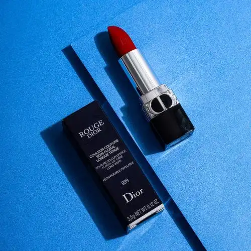 【dior迪奥口红烈艳蓝金唇膏999滋润:dior迪奥口红情人节哑光滋润丝绒