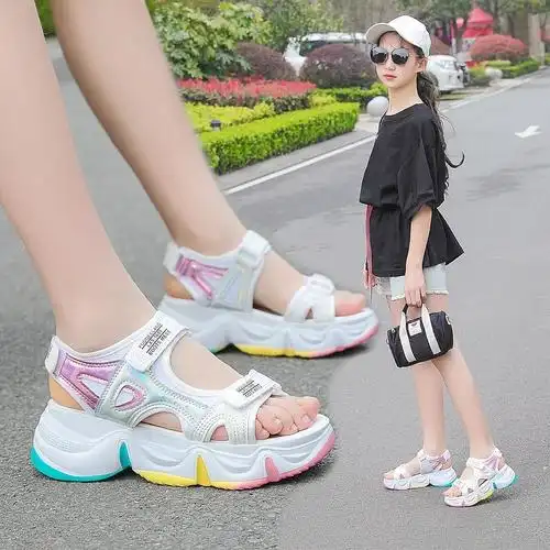 凉鞋回力女童2021新款夏季儿童沙滩小女孩时尚凉鞋