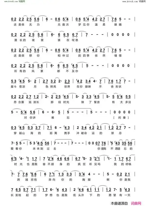 不舍《斗罗大陆》片尾曲简谱-徐佳莹演唱-曹德智,付茂华/koshin词曲1