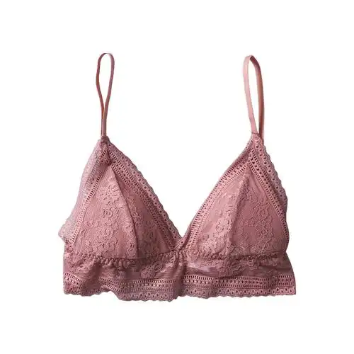 高档真丝内衣女100%桑蚕丝内里小胸三角杯无钢圈性感蕾丝超薄文胸