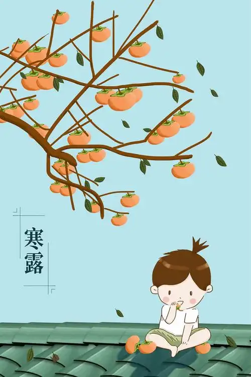 寒露节气插画