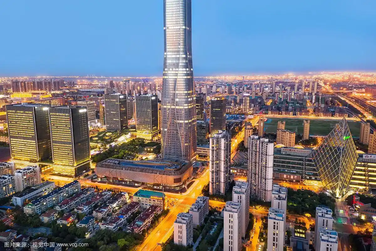 天津滨海新区夜景