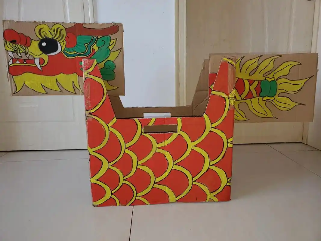 龙舟diy.#端午 #手工diy #纸箱龙舟 #龙舟手工制作 - 抖音