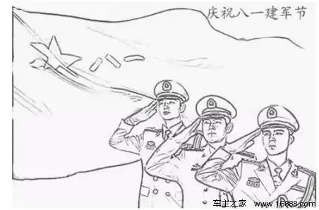 的简笔画儿童敬礼简笔画步骤爱国人物简笔画图像国旗下军人敬礼简笔画