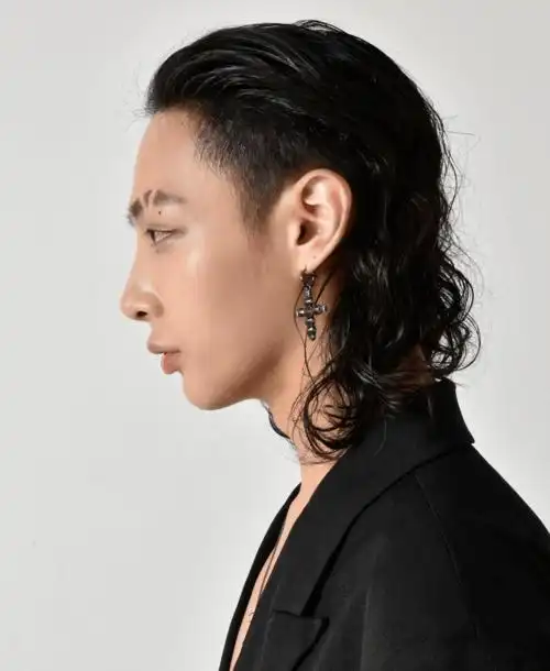 [长发大背头]_发型