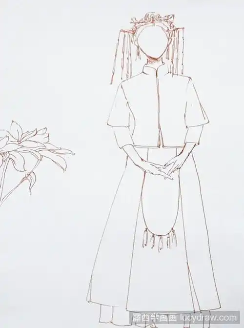 秀禾发型简笔画