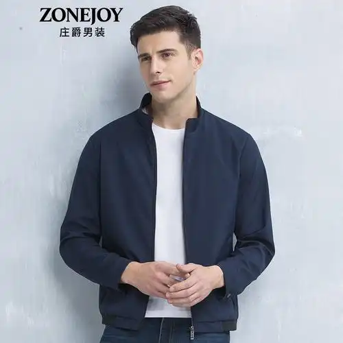 庄爵男装秋季新款立领休闲男士上衣外套时尚休闲夹克男
