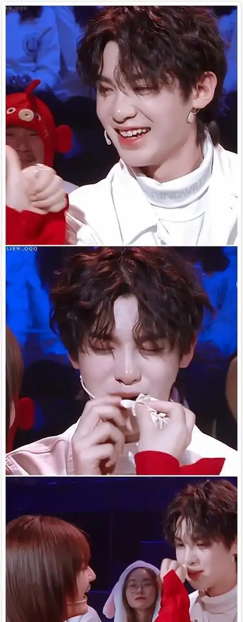 小编没见过黄明昊哭也没见过他委屈,十六岁的他比二十多岁的我还坚强.