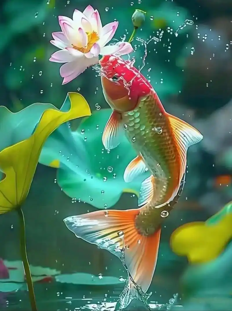 [鲜花]早安619015福[鲜花] 池塘荷花锦鲤跳,悠然自得荷相伴.