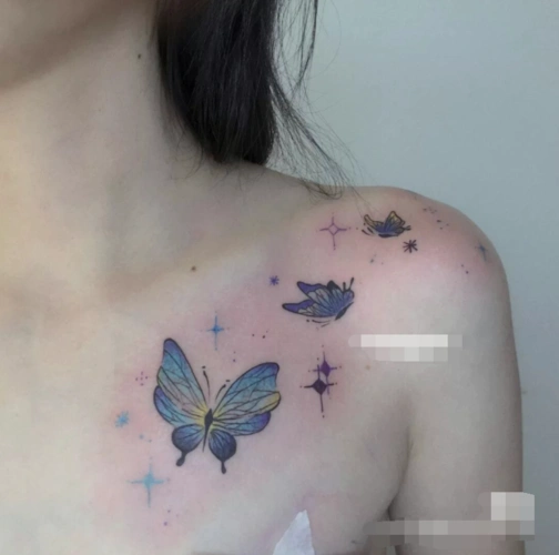 2020最新蝴蝶纹身图案大全女仙气飘飘的蝴蝶纹身设计11