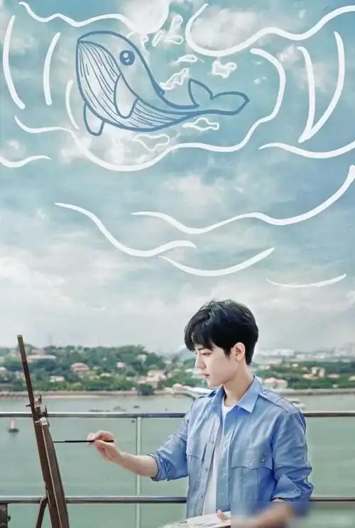 肖战手绘鲸鱼后又布置作业小飞侠火速交作业单平台传递正能量