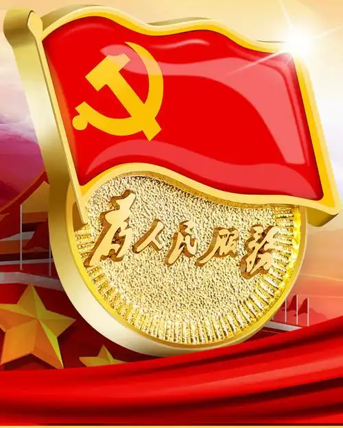 赤槿高档轻奢标准型党徽2022新版为人民服务磁扣磁铁扣大号共青团团徽