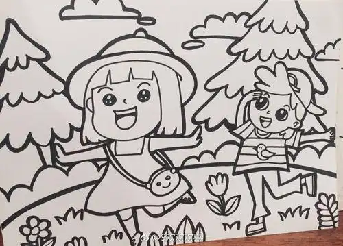 儿童画人物简笔画 儿童画人物简笔画场景