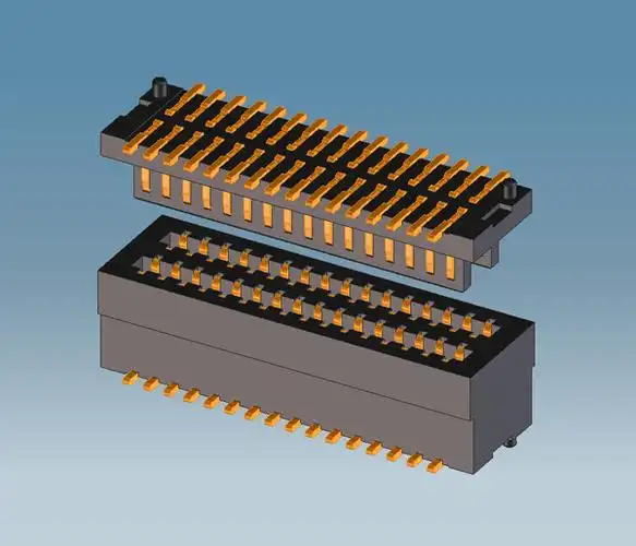 0.8双槽直插板对板连接器