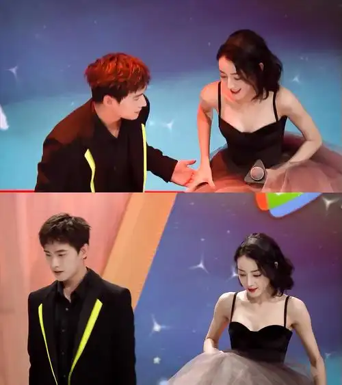 杨洋对迪丽热巴说好尴尬,短发热巴引人注目,原来明星也会尴尬