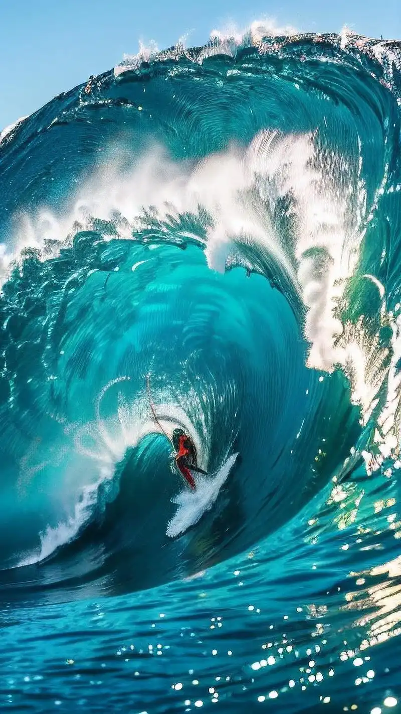 嘿,宝子们!99来给你们分享一组最近抖音上超火的海浪背景图啦!