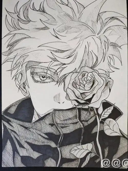 "不用担心,我是无敌的"#咒术回战#五条悟  #手绘  #临摹