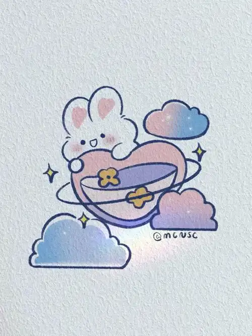 马卡龙可爱小兔简笔画教程