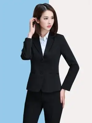高档春秋职业套装女神范西服西装气质外套正装女大学生面试工作服