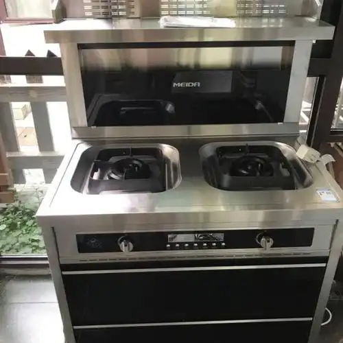 美大meidajjzt1209e不锈钢台面集成灶美大抽油烟机燃气灶消毒柜套装