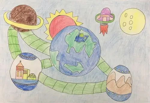 许昌市南海街小学优秀科幻画作品