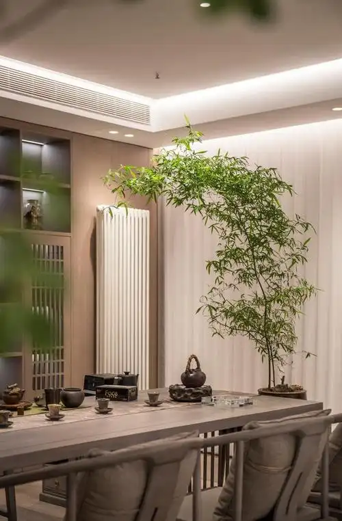 私人茶室装修效果图,东方禅意之美