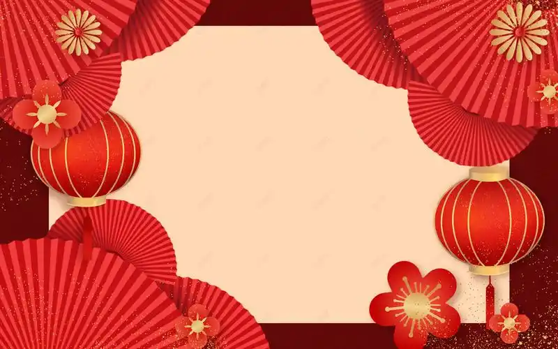 中国风大气新年2021年货节贺卡背景