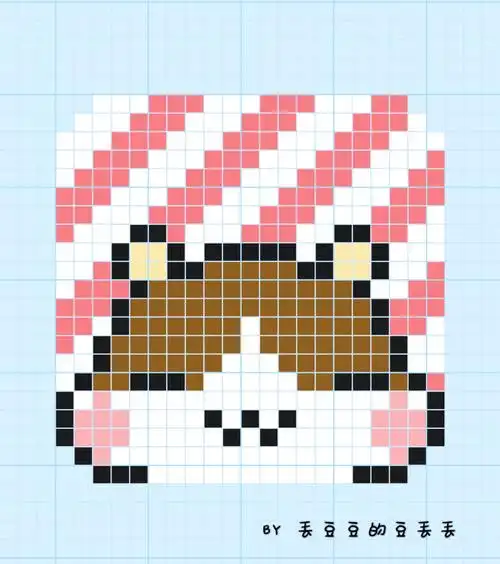 拼豆豆图纸 情侣女鼠宝宝 杯垫 - 堆糖,美图壁纸兴趣社区