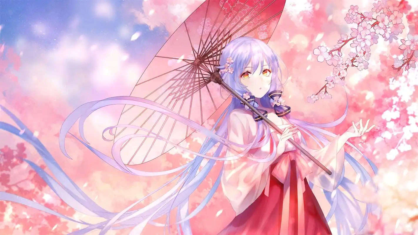 动漫美女唯美醉颜桌面壁纸_卡通动漫_壁纸下载_美桌网