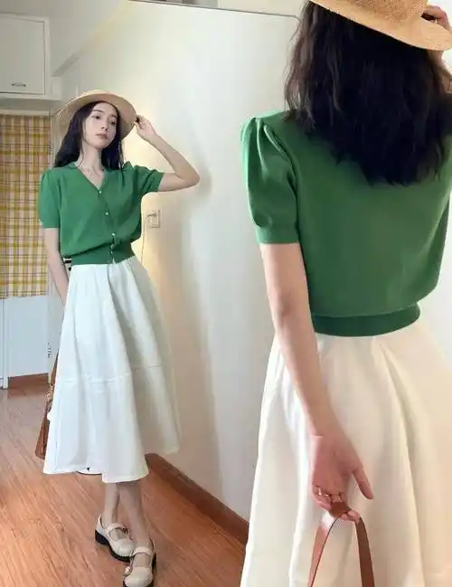 白色半裙配什么鞋子,这4种搭配最好看!_裙子_身材_版型