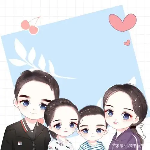 头像也能很好看,一家四口头像合集