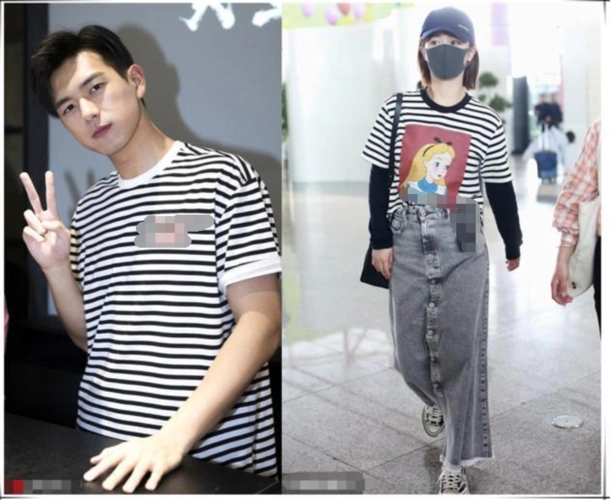 原创隔空撞衫李现和杨紫同穿黑白条纹衫比情侣还默契太般配啦
