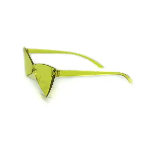 新款欧美连体三角形太阳镜007一体镜蝴蝶结墨镜 网红款糖果色眼镜