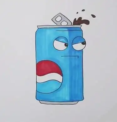 百事可乐怎么画 百事可乐怎么画简单又好看