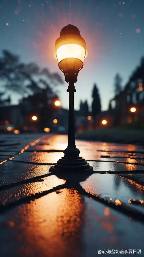 91夜晚路灯下的唯美夜景壁纸78 夜晚的路灯下,是城市的另一种韵味