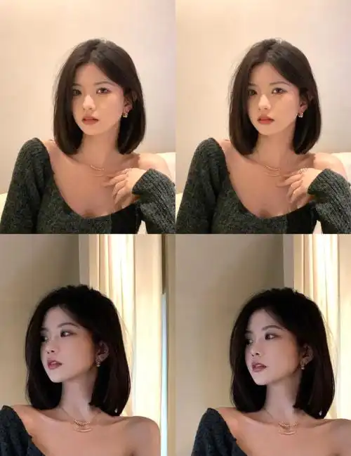 齐肩发免打理发型