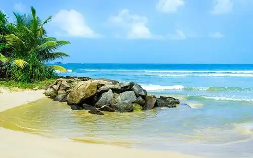 唯美清新的蓝色的大海桌面壁纸下载