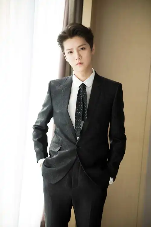 鹿晗黑色西服帅气图片 - tt98图片网