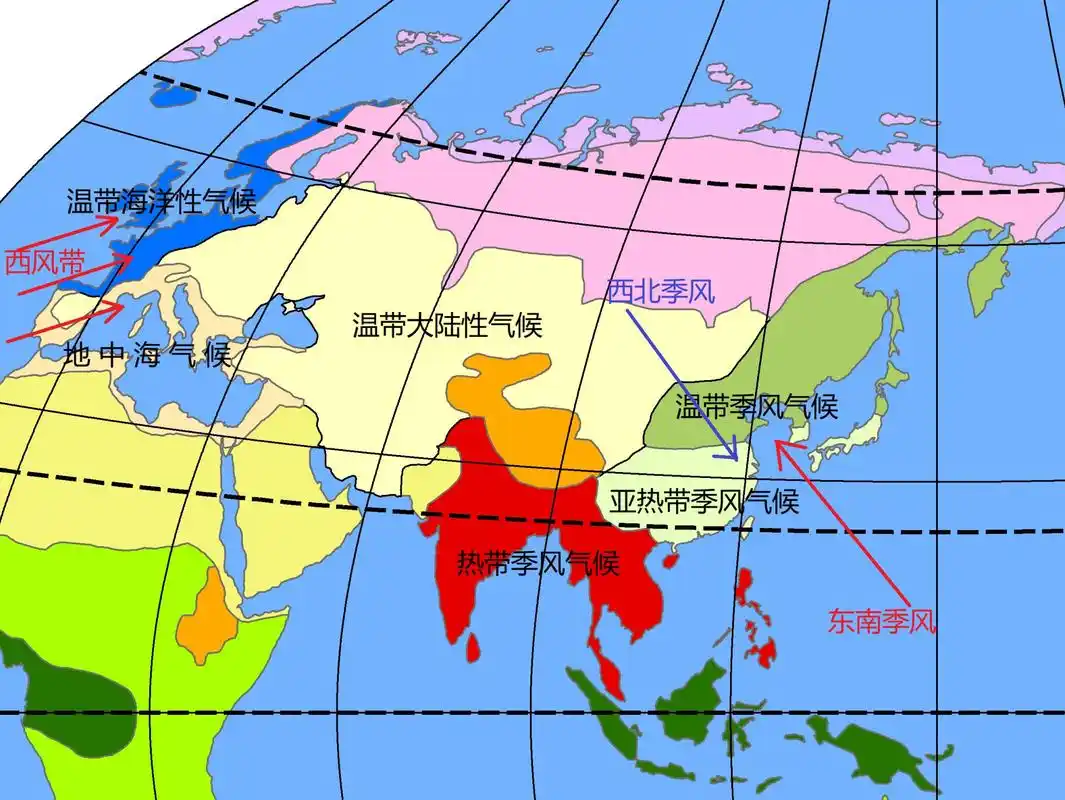 我国为什么没有"地中海气候"和"温带海洋性气候"分布?