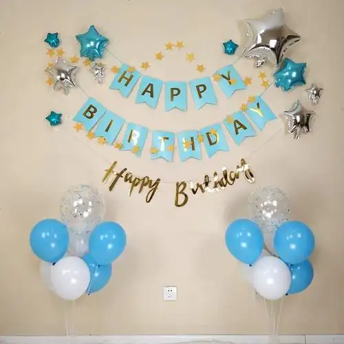 ins网红黑金主题气球派对场景生日布置装饰儿童成人男孩气球套餐