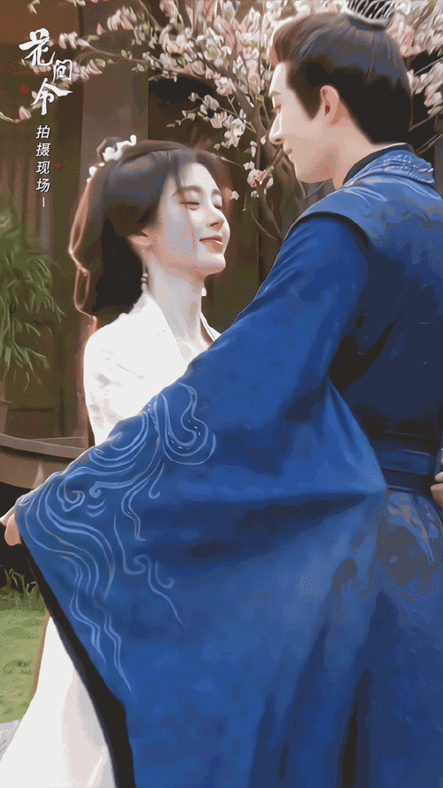 花间令深情对望##鞠婧祎环住了刘学义的腰