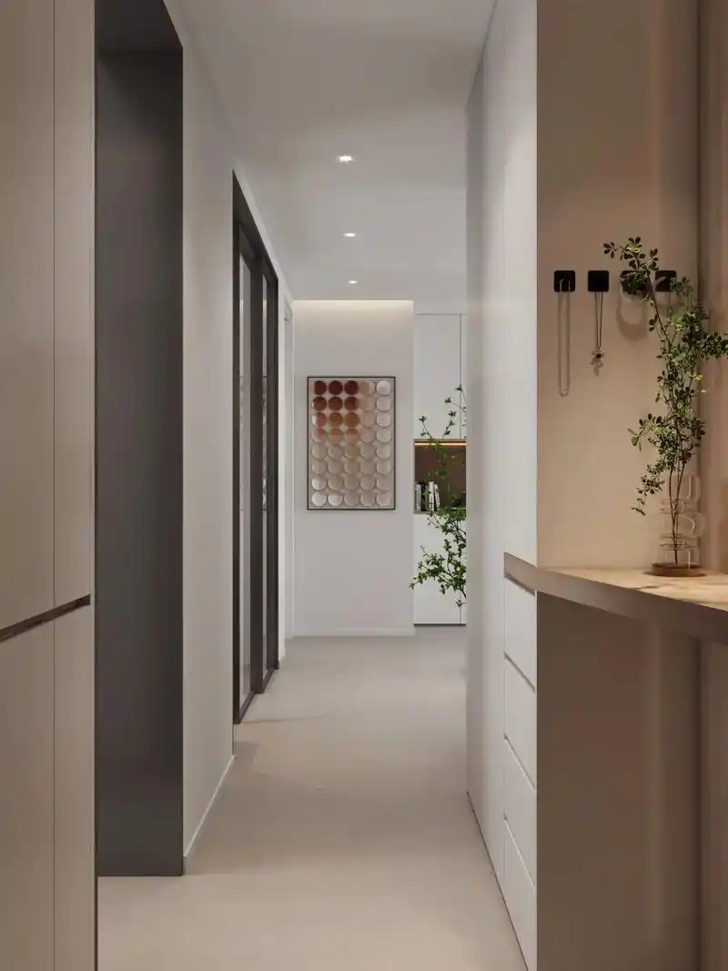 小户型小过道玄关柜设计图.过道太小,没有空间做鞋柜怎么办?做 - 抖音