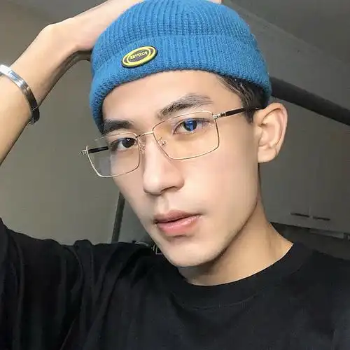 bosibao 日系复古金丝边男士眼镜框韩版方框学生配近视度数平光眼镜架