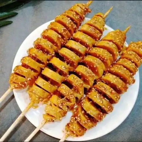 面筋串小吃油炸商用家用烧烤食材串半成品30克素食包邮厂代发工厂