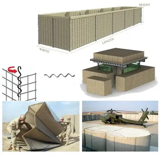 军用沙墙hesco屏障防御围栏堡垒/hesco屏障墙/军队使用高品质mil1